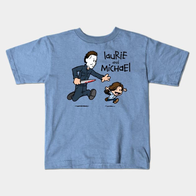Laurie and Michael Kids T-Shirt by mikehandyart